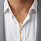 Mens Iron Saints 18kt. Gold Plated Medal & Cross Beaded Rosary - image 2