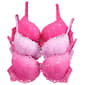 Womens Juicy Couture 3pk Lace Push Up Bra with Charm JC2041-3PKCW - image 1