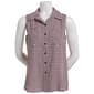 Petite Notations Sleeveless Button Front Equipment Blouse - image 1