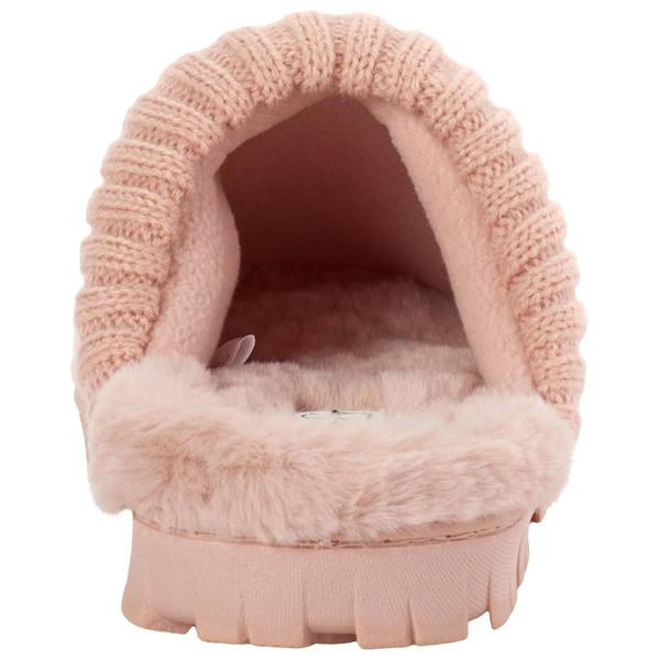 Womens Jessica Simpson Solid Cable Knit Scuff Slip On Slippers