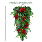 Puleo International 28in. LED Floral Adorned Teardrop Swag - image 6