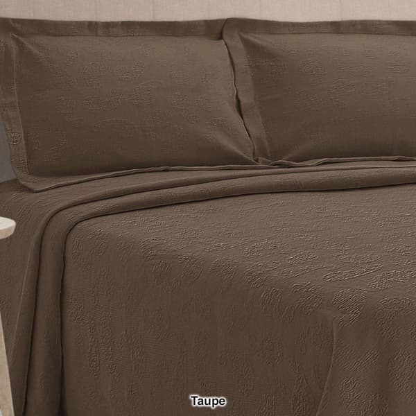 Superior Jacquard Matelassé Paisley Cotton Bedspread Set