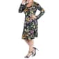Plus Size 24/7 Comfort Apparel Floral Long Sleeve A-Line Dress - image 3