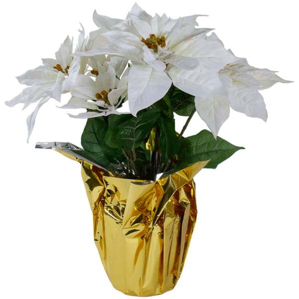 Northlight Seasonal 17in. Artificial Poinsettia Arrangement - image 