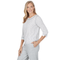 Petite Alfred Dunner Weekend Warrior 3/4 Sleeve Stripe Blouse - image 3