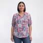Plus Size Emily Daniels Short Sleeve One Pocket Dots Blouse - image 1