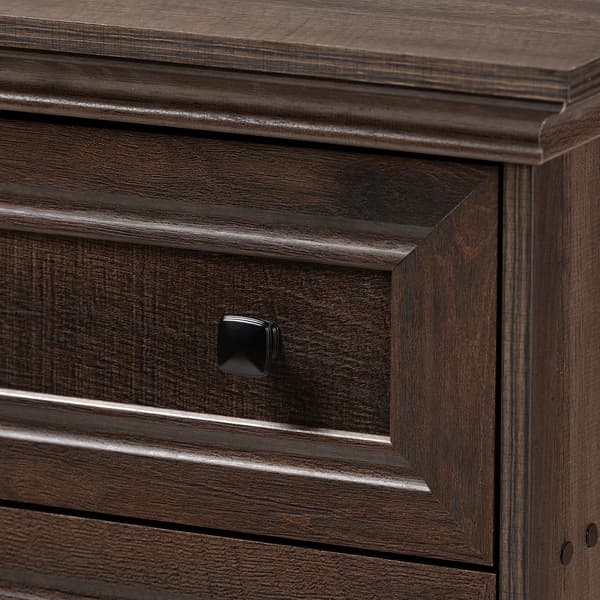 Baxton Studio Nolan 5 Drawer Wood Chest