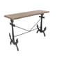 9th & Pike(R) Brown Coastal Metal Console Table - image 1