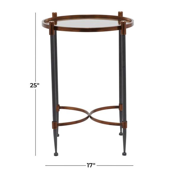 9th & Pike® Black Metal Traditional Accent Table