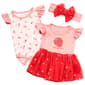 Baby Girl (NB-9M) Chick Pea(R) Strawberry Tutu 3pc. Bodysuit Set - image 1