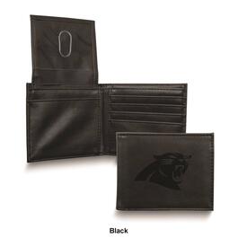 Mens NFL Carolina Panthers Faux Leather Bifold Wallet