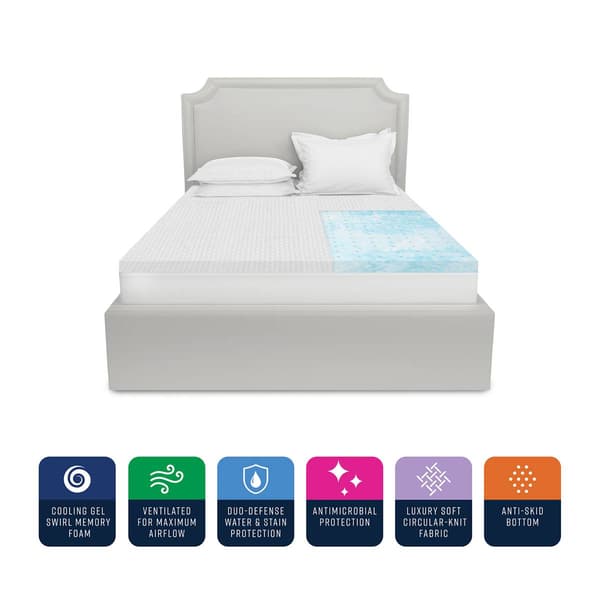 Bodipedic&#8482; 2in. Gel Foam Mattress Topper