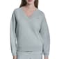 Womens DKNY Sport Metallic Bubble Logo V-Neck Sweatshirt - image 1
