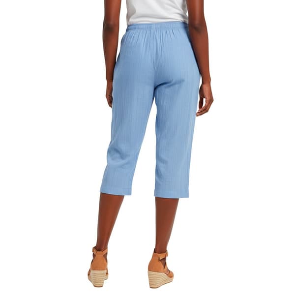 Petite Hasting & Smith Solid Crinkle Tie Front Capris
