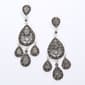 Marsala Fine Silver Plated Marcasite Dangle Post Earrings - image 1