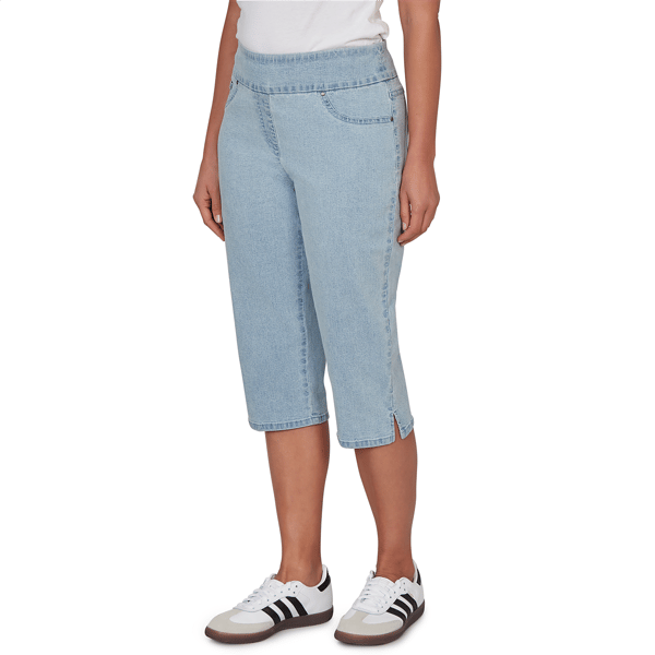 Plus Size Ruby Rd. Key Items Denim Extra Stretch Pull On Clamdig
