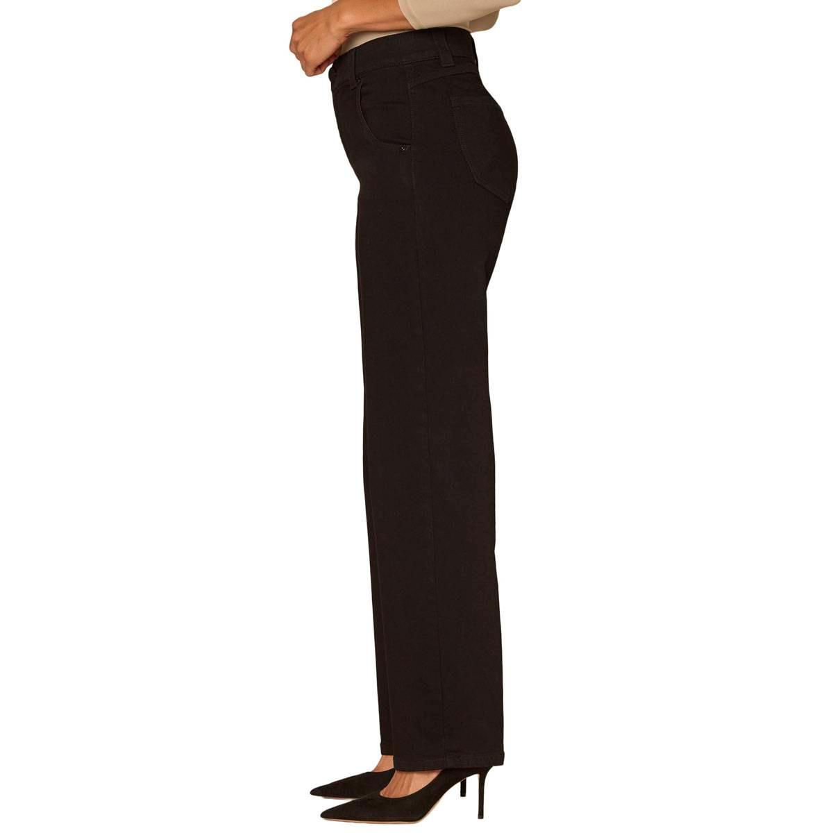Womens Democracy “Ab”solution® Black Stovepipe Straight Jeans