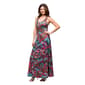 Womens 24/7 Comfort Apparel Pink & Brown Sleeveless Maxi Dress - image 3