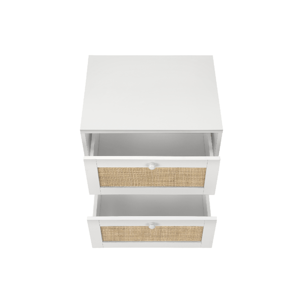 Monarch Specialties Contemporary 2 Drawer End Table