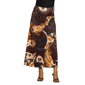 Womens Maternity 24/7 Comfort Apparel Brown Paisley Maxi Skirt - image 1
