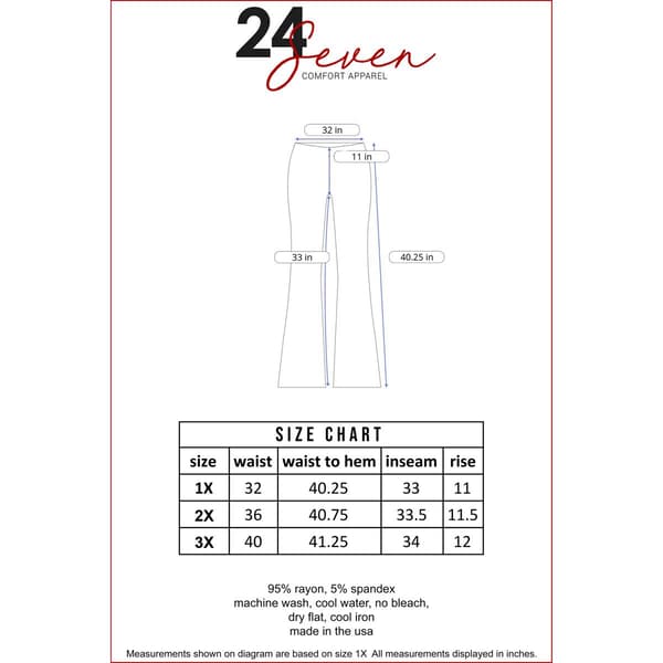 Plus Size 24/7 Comfort Apparel Solid Palazzo Pants