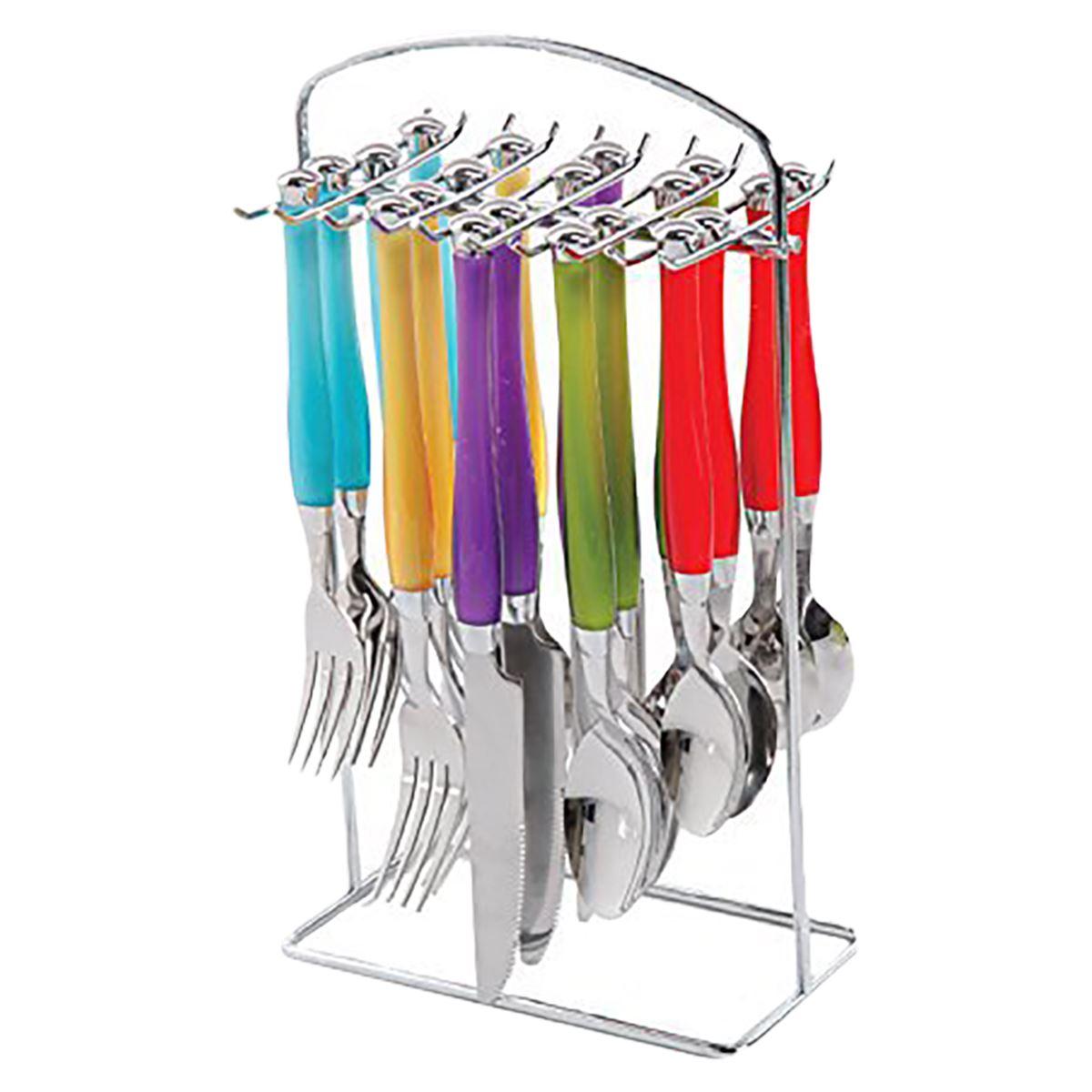 Gibson Santoro 20pc. Flatware Set with Hanging Rack