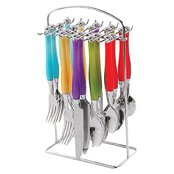 Gibson Santoro 20pc. Flatware Set with Hanging Rack - image 