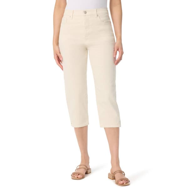 Womens Gloria Vanderbilt Amanda Stripe Split Hem Capris - image 