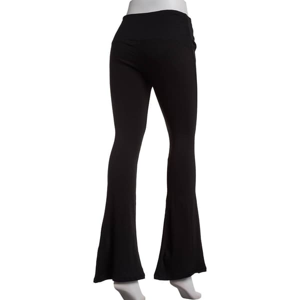 Juniors Moral Society Flare Wide Waist Band Leggings