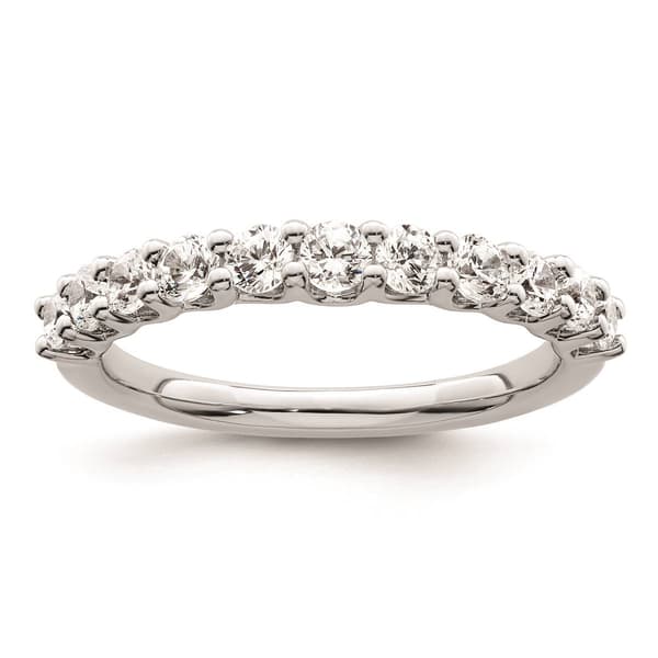 Pure Fire 14kt. White Gold Lab Grown 11-Stone Channel Band