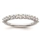 Pure Fire 14kt. White Gold Lab Grown 11-Stone Channel Band - image 2