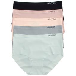 Womens Nautica 5pk. Raw Cut Leg Laser Panties - NT8710-5PKD