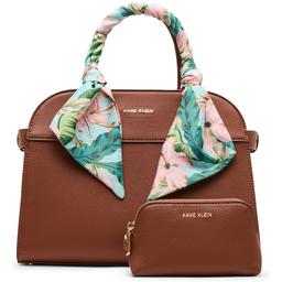 Anne Klein Round Satchel with Scarf