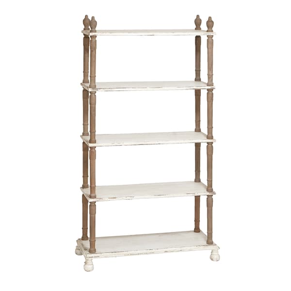 9th & Pike&#40;R&#41; Distressed 5-Tier Wooden Shelving Unit