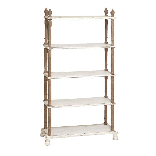9th & Pike&#40;R&#41; Distressed 5-Tier Wooden Shelving Unit - image 