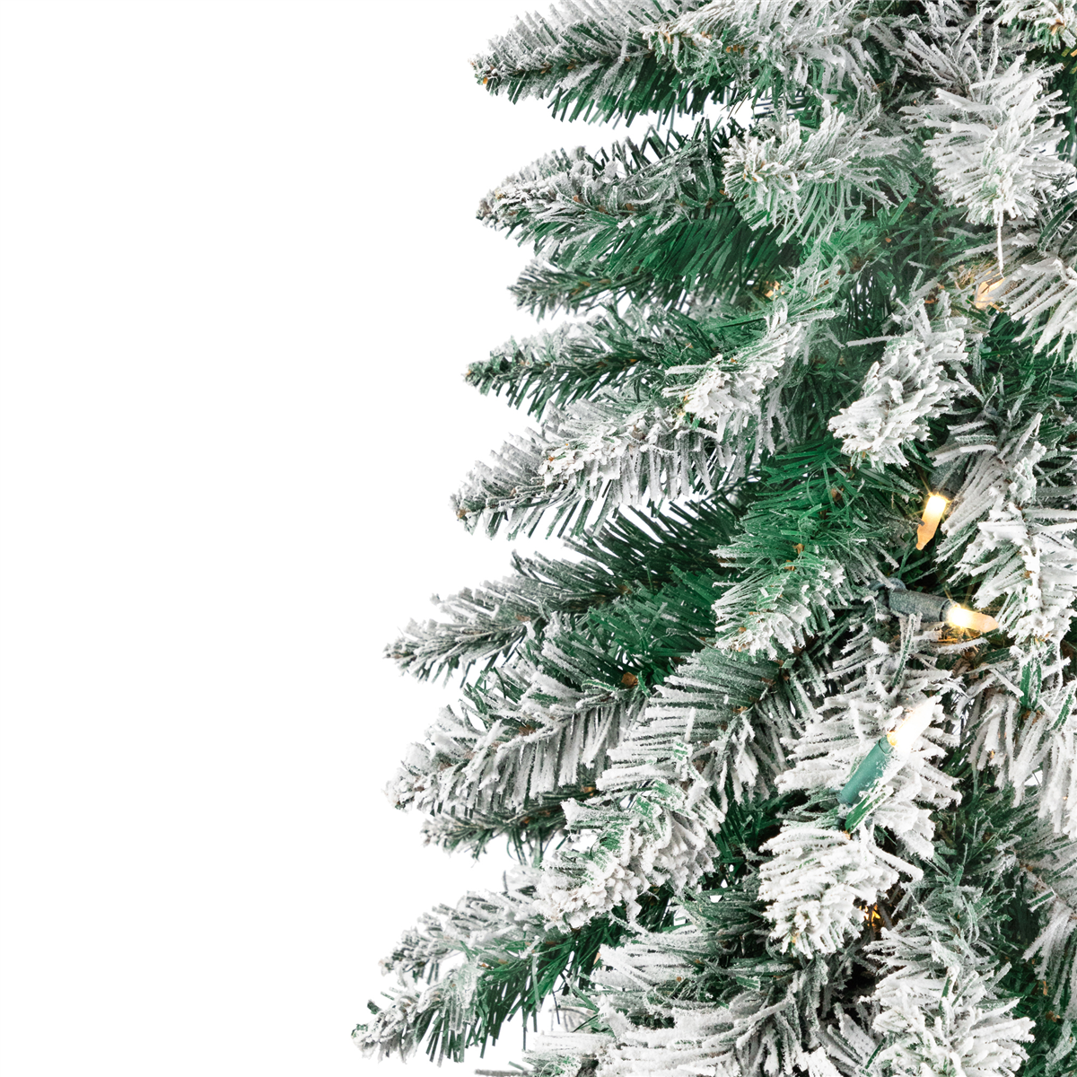 Northlight 3.5ft. Pre-Lit Pencil Flocked Alpine Christmas Tree