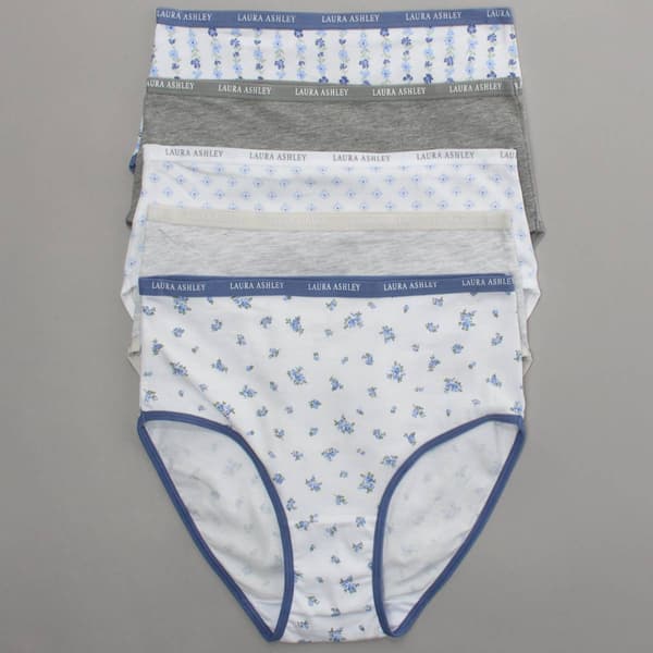 Womens Laura Ashley(R) 5pk Cotton Spandex Brief - LS9221-5PKPY