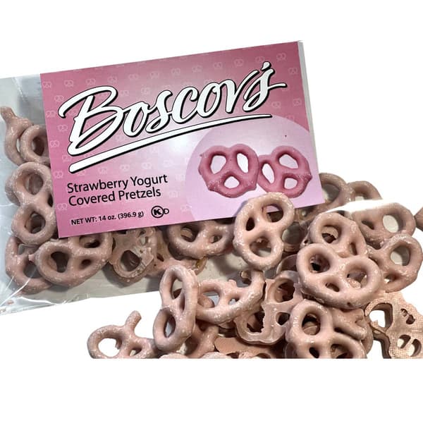 Boscov''s 14oz. Strawberry Flavored Yogurt Pretzels - image 