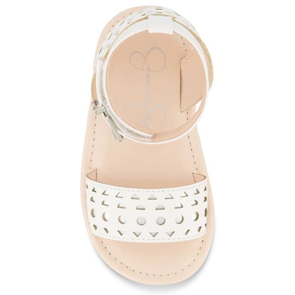Little Girls Jessica Simpson Janey Perforated Slingback Sandals