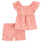 Toddler Girl Carters&#40;R&#41; Geometric Linen Top & Shorts Set - image 1