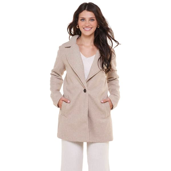 Juniors Love Tree Dionne Faux Wool Coat Boscov s