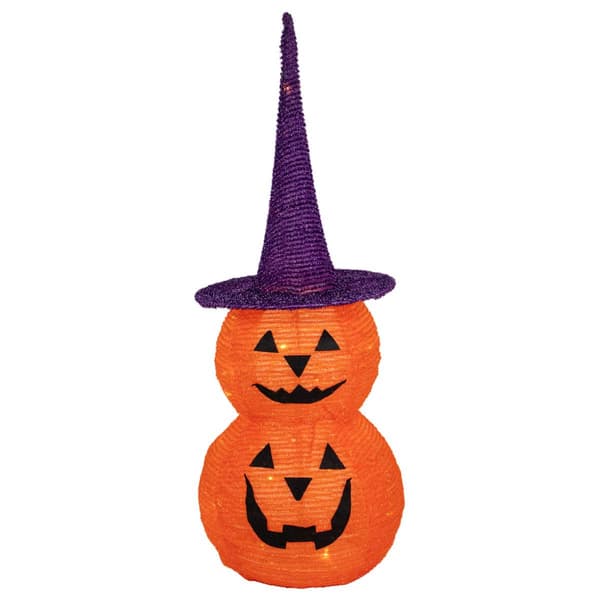 Northlight Seasonal 30in. Tinsel Jack-O-Lanterns Halloween Decor - image 