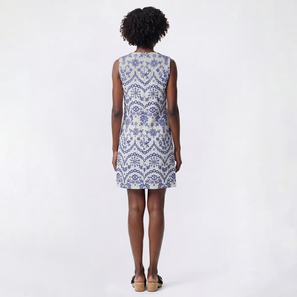 Womens Harper 241 Sleeveless Embroidered Eyelet Shift Dress