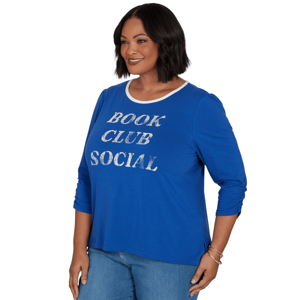 Plus Size Ruby Rd. Must Haves II Book Club Social Tee