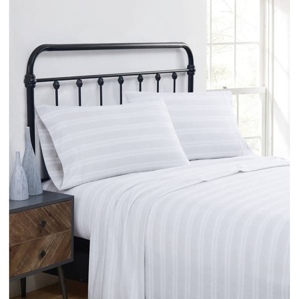 Truly Soft Bryce Stripe Twin Flannel Sheet Set