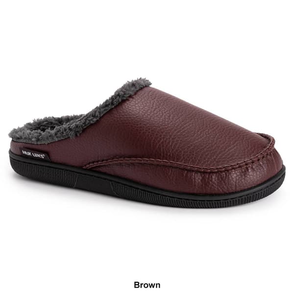 Mens MUK LUKS® Faux Leather Clog Slippers