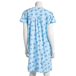 Petites White Orchid Short Sleeve Bikes Nightgown