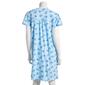 Petites White Orchid Short Sleeve Bikes Nightgown - image 2