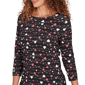 Plus Size Emaline Key Items 3/4 Sleeve Boat Neck Hearts Tee - image 5