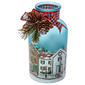 Transpac Christmas Red Village Glass Jar Decor - image 1